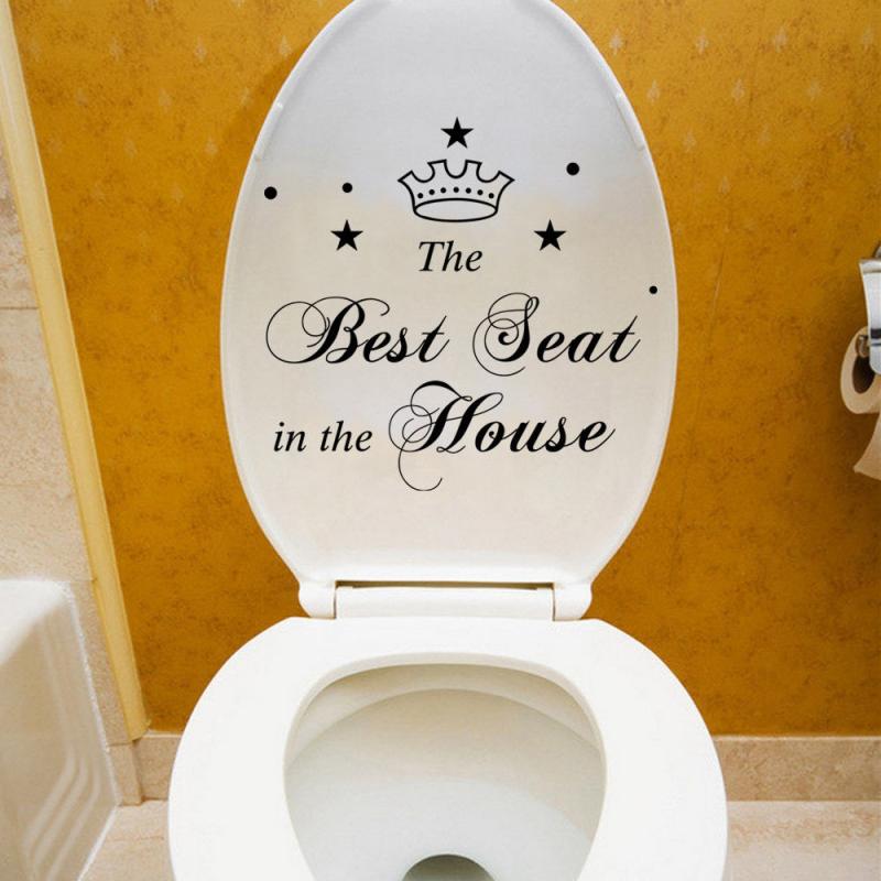 Removable Bathroom Toilet Seat Sticker Waterproof Decorative Decal