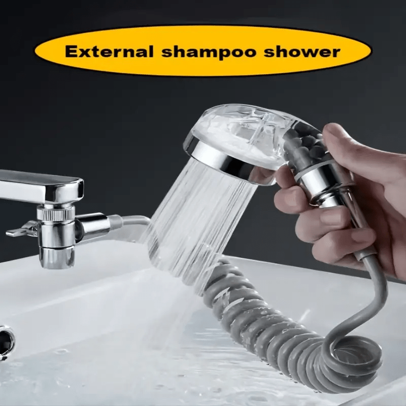 Supercharged Shower Head With Hose Sink Sprayer Attachment