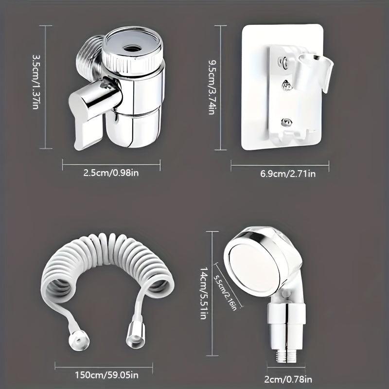 Supercharged Shower Head With Hose Sink Sprayer Attachment
