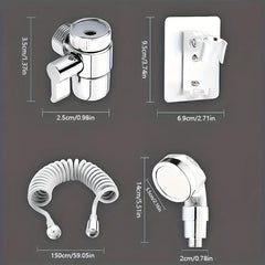Supercharged Shower Head With Hose Sink Sprayer Attachment
