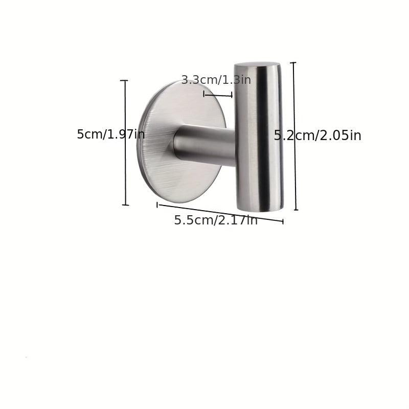 Stainless Steel Adhesive Towel Hook Bathroom Organizer