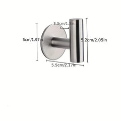 Stainless Steel Adhesive Towel Hook Bathroom Organizer