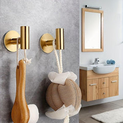 Stainless Steel Adhesive Towel Hook Bathroom Organizer