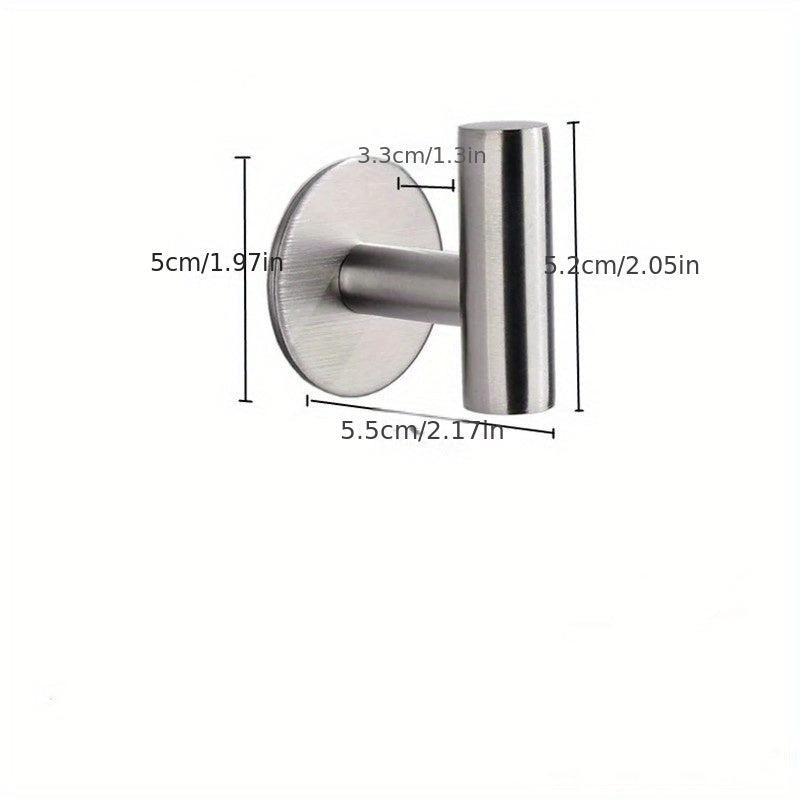 Stainless Steel Adhesive Towel Hook Bathroom Organizer