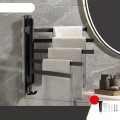 Rotating Stainless Steel Towel Rack with 5 Arm Holder