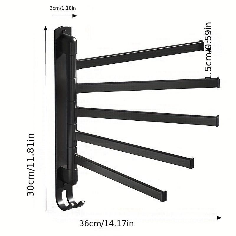 Rotating Stainless Steel Towel Rack with 5 Arm Holder