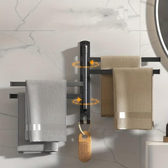 Rotating Stainless Steel Towel Rack with 5 Arm Holder