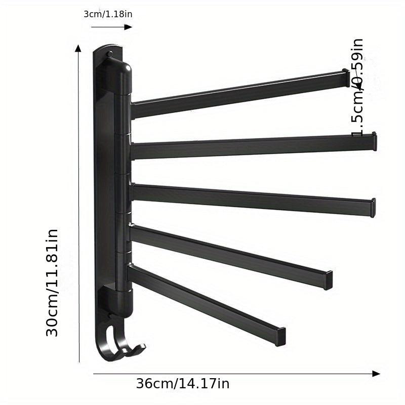 Rotating Stainless Steel Towel Rack with 5 Arm Holder