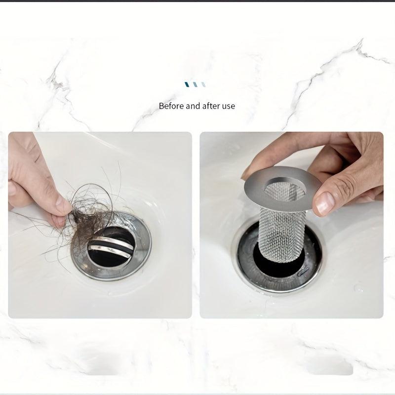 Stainless Steel Drain Filter Mesh Basket - Anti Clog Hair Catcher