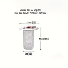 Stainless Steel Drain Filter Mesh Basket - Anti Clog Hair Catcher