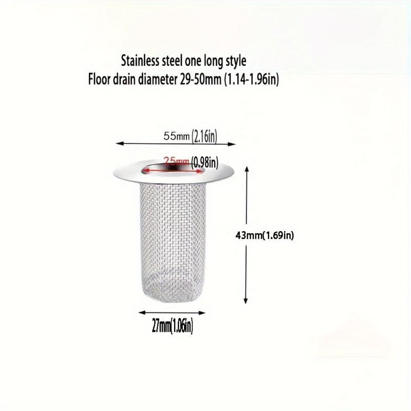 Stainless Steel Drain Filter Mesh Basket - Anti Clog Hair Catcher