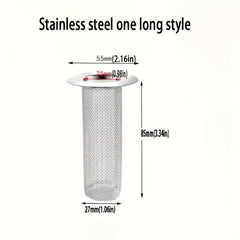 Stainless Steel Drain Filter Mesh Basket - Anti Clog Hair Catcher