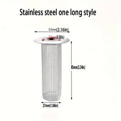 Stainless Steel Drain Filter Mesh Basket - Anti Clog Hair Catcher