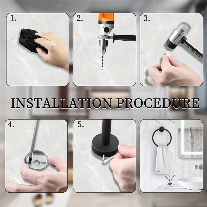 Stainless Steel Towel Ring Wall Mounted Towel Rack