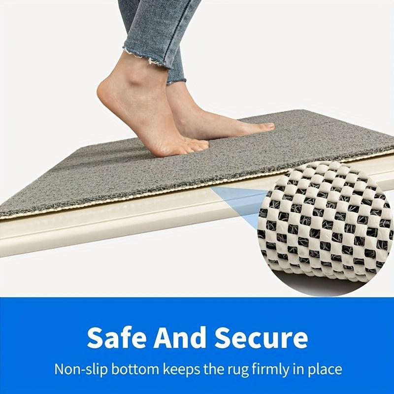 Non Slip Shower Mats Soft Loofah Texture Surface Anti skid Mat Bathroom Doormat