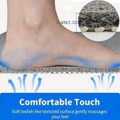 Non Slip Shower Mats Soft Loofah Texture Surface Anti skid Mat Bathroom Doormat