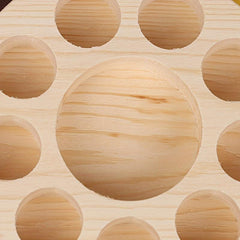 Round Wooden Essential Oil Display Stand 10 Slots Organizer Shelf