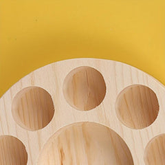 Round Wooden Essential Oil Display Stand 10 Slots Organizer Shelf