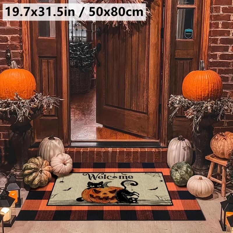 Halloween Bathroom Floor Mat Non Slip Decorative Bath Rug Machine Washable