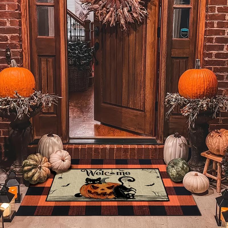 Halloween Bathroom Floor Mat Non Slip Decorative Bath Rug Machine Washable