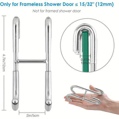 2pcs Shower Door Hooks Towel Hooks For Bathroom Frameless Glass Shower Door