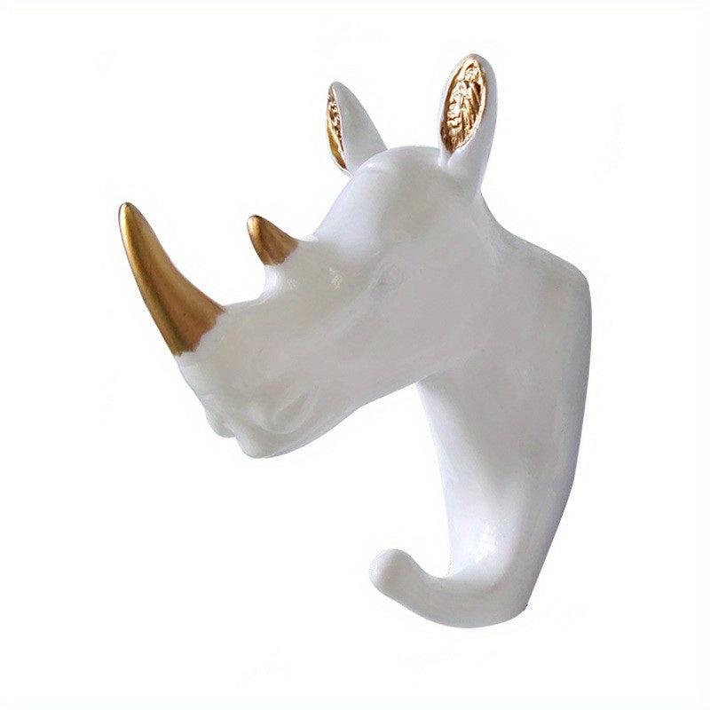 Animal Head Coat Hook Decorative Wall Hanging Bag Rack