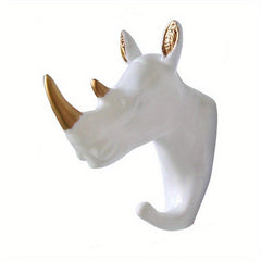 Animal Head Coat Hook Decorative Wall Hanging Bag Rack