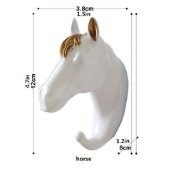 Animal Head Coat Hook Decorative Wall Hanging Bag Rack