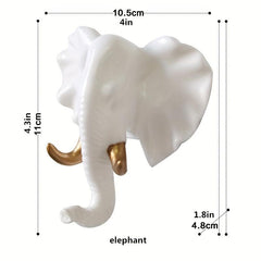 Animal Head Coat Hook Decorative Wall Hanging Bag Rack