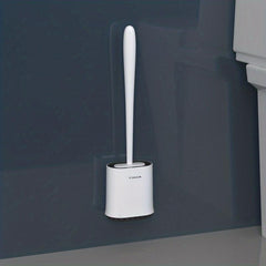 Wall Mounted Toilet Brush Set TPR Durable Brush Head Bathroom