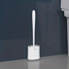Wall Mounted Toilet Brush Set TPR Durable Brush Head Bathroom