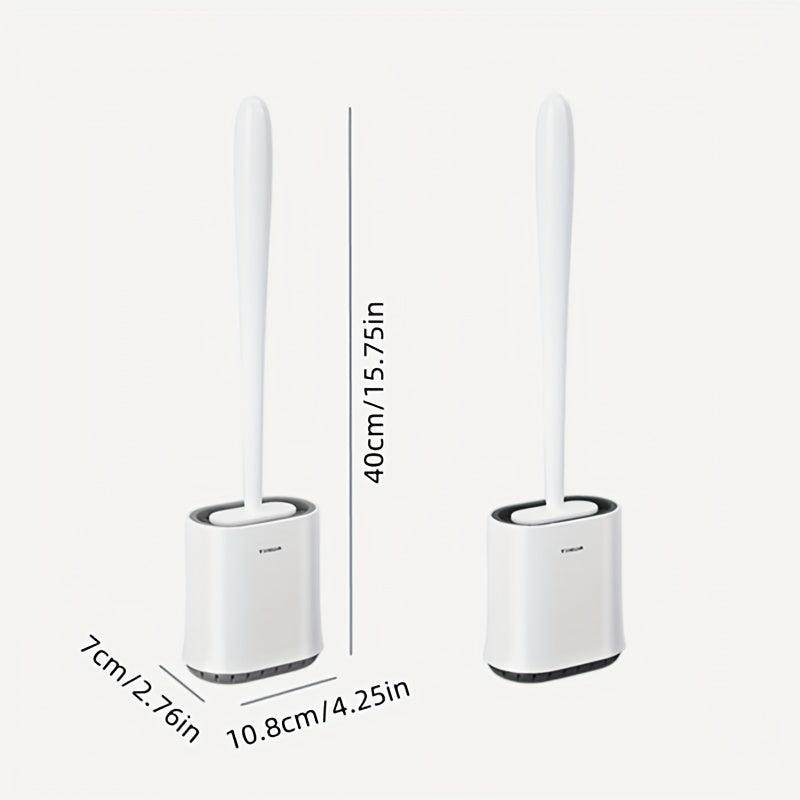 Wall Mounted Toilet Brush Set TPR Durable Brush Head Bathroom