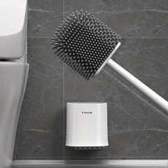 Wall Mounted Toilet Brush Set TPR Durable Brush Head Bathroom