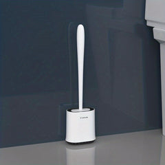 Wall Mounted Toilet Brush Set TPR Durable Brush Head Bathroom