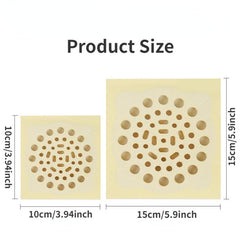 15pcs Disposable Shower Drain Hair Catcher Mesh Stickers