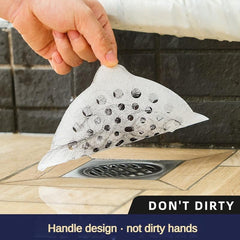 15pcs Disposable Shower Drain Hair Catcher Mesh Stickers