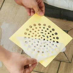 15pcs Disposable Shower Drain Hair Catcher Mesh Stickers