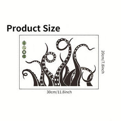 Octopus Pattern Toilet Lid Decal Self Adhesive Wall Sticker Bathroom Decor
