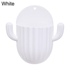 Cactus Wall Mounted Toothbrush Holder Bathroom Organizer