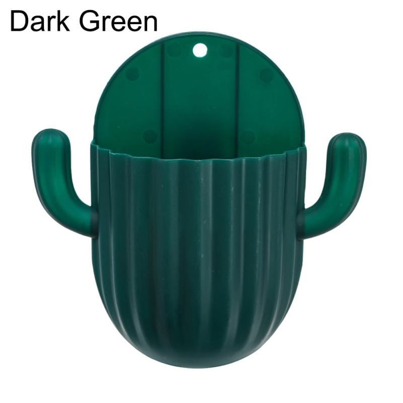 Cactus Wall Mounted Toothbrush Holder Bathroom Organizer