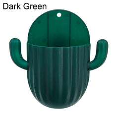 Cactus Wall Mounted Toothbrush Holder Bathroom Organizer