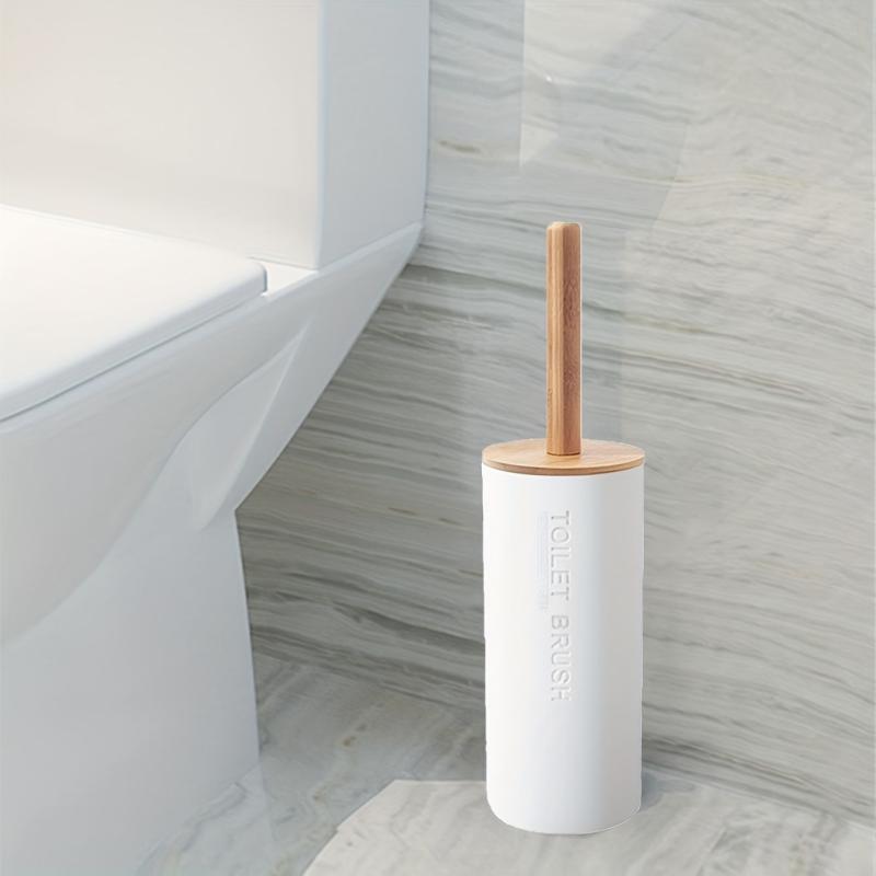 Toilet Brush With Bamboo Cover Bathroom Supplies Detachable Clean Bathroom Brush