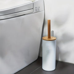 Toilet Brush With Bamboo Cover Bathroom Supplies Detachable Clean Bathroom Brush