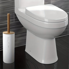 Toilet Brush With Bamboo Cover Bathroom Supplies Detachable Clean Bathroom Brush