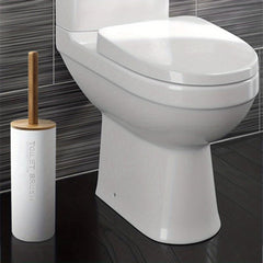 Toilet Brush With Bamboo Cover Bathroom Supplies Detachable Clean Bathroom Brush