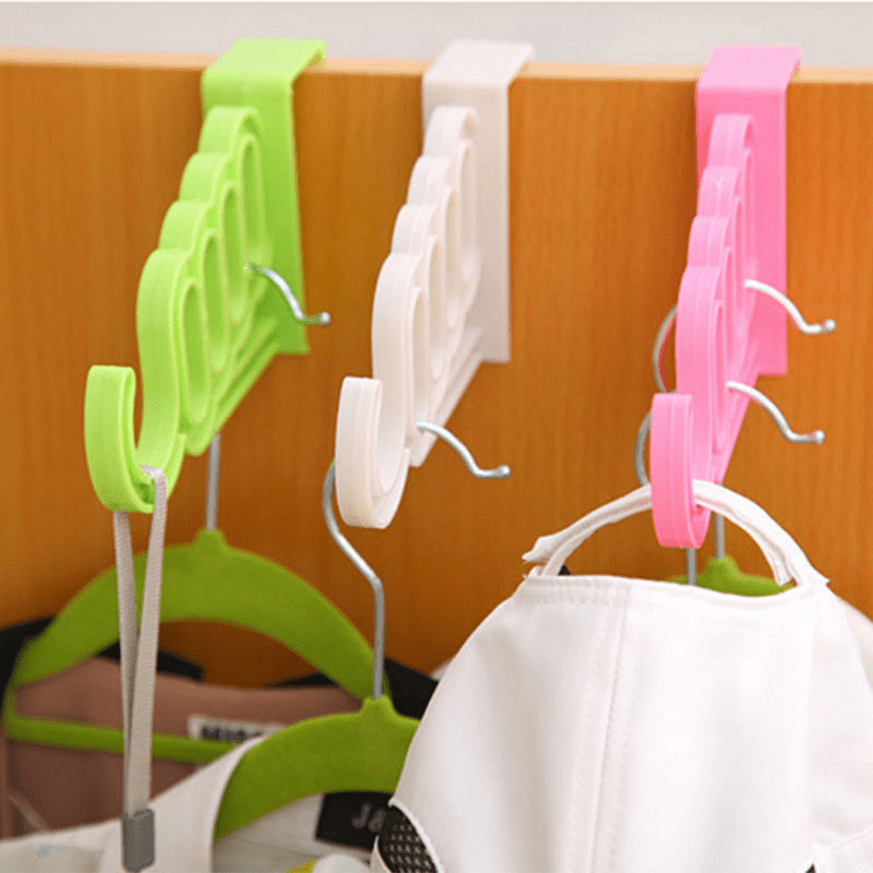 2pcs Over Door Clothes Drying Rack Multifunction Towel Clothes Storage