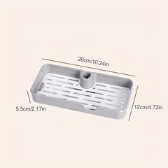 Bathroom Storage Rack with Razor Holder Wall Mounted Functional Bathroom Tray