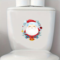Cartoon Christmas Toilet Sticker Wall Switch Decoration Self Adhesive Decal