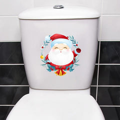 Cartoon Christmas Toilet Sticker Wall Switch Decoration Self Adhesive Decal
