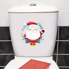 Cartoon Christmas Toilet Sticker Wall Switch Decoration Self Adhesive Decal